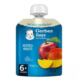 Пюре Gerber Яблоко и манго 90 г (пауч)