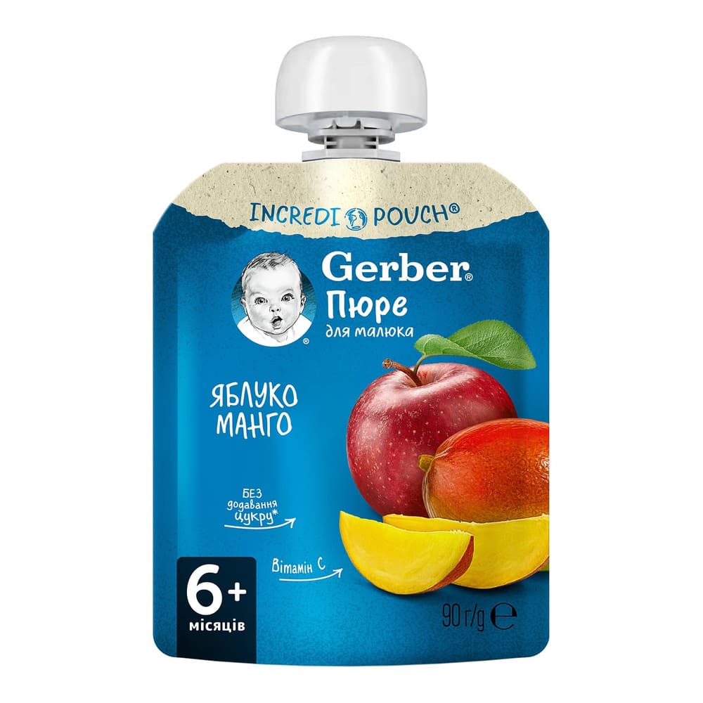Пюре Gerber Яблуко і манго 90 г (пауч)