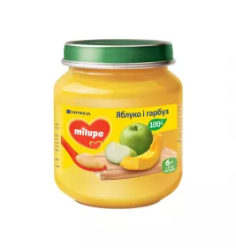 *Пюре Milupa фруктове Яблуко і Гарбуз з 6 міс 125г