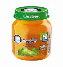 *Gerber П25 Яблоко-шиповник 130г