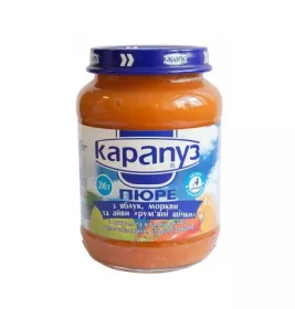 Пюре Карапуз з яблук/моркви і айви Рум'яні щічки 200 г