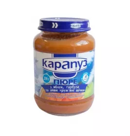 Пюре Карапуз з яблук/гарбуза і айви Рум'яні щічки 200 г