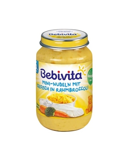 *Пюре Bebivita 1038 рибно-овочеве Міні-локшина з морською рибою і овочами 190 г