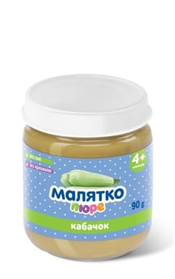 Пюре Малятко Кабачок 90г