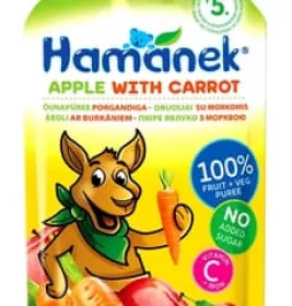 Пюре Hamanek яблуко з морквою 120 г (пауч)