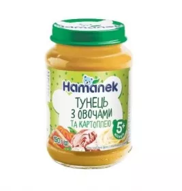 Пюре Hamanek тунець з овочами і картоплею 190 г