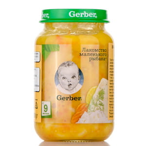 *Пюре Gerber Обед маленького рыболова Рис Сайда 190г *Пюре Gerber Обед маленького рыболова Рис Сайда 190г