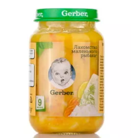 *Пюре Gerber Обед маленького рыболова Рис Сайда 190г