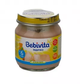 *Пюре Bebivita 1836 мясное Индейка с 6 мес 100 г