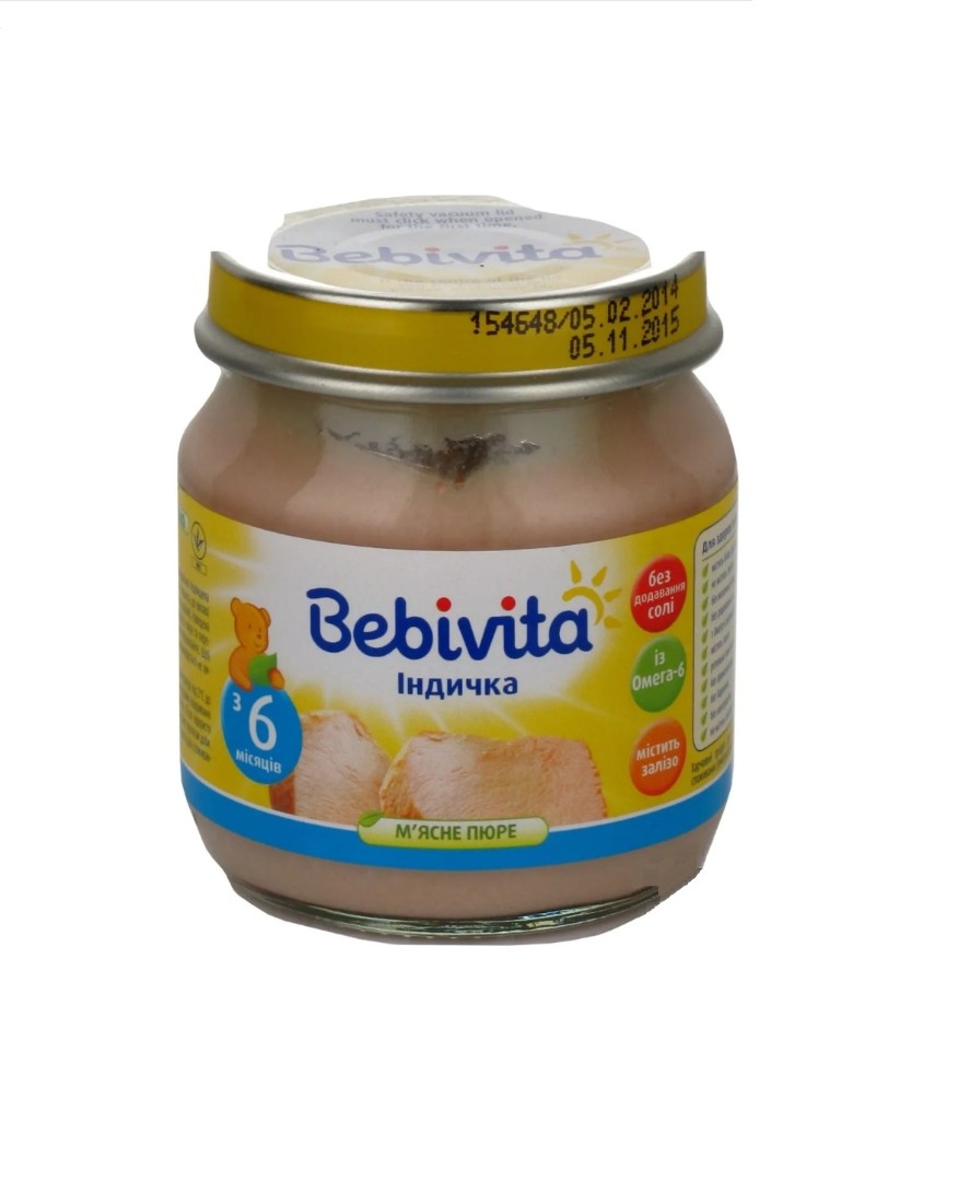 *Пюре Bebivita 1836 мʼясне Індичка 100 г