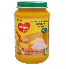 Пюре Milupa Гарбуз з морквою, картоплею і курчам з 6 мес 200г