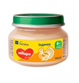 Пюре Milupa м'ясне Індичка з 6 міс 80г