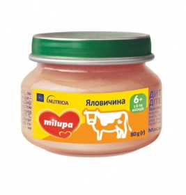 Пюре Milupa мясное Говядина с 6 мес 80г