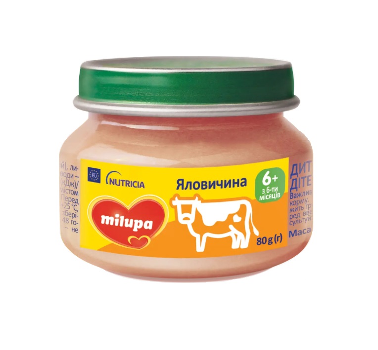 Пюре Milupa м'ясне Яловичина з 6 міс 80г