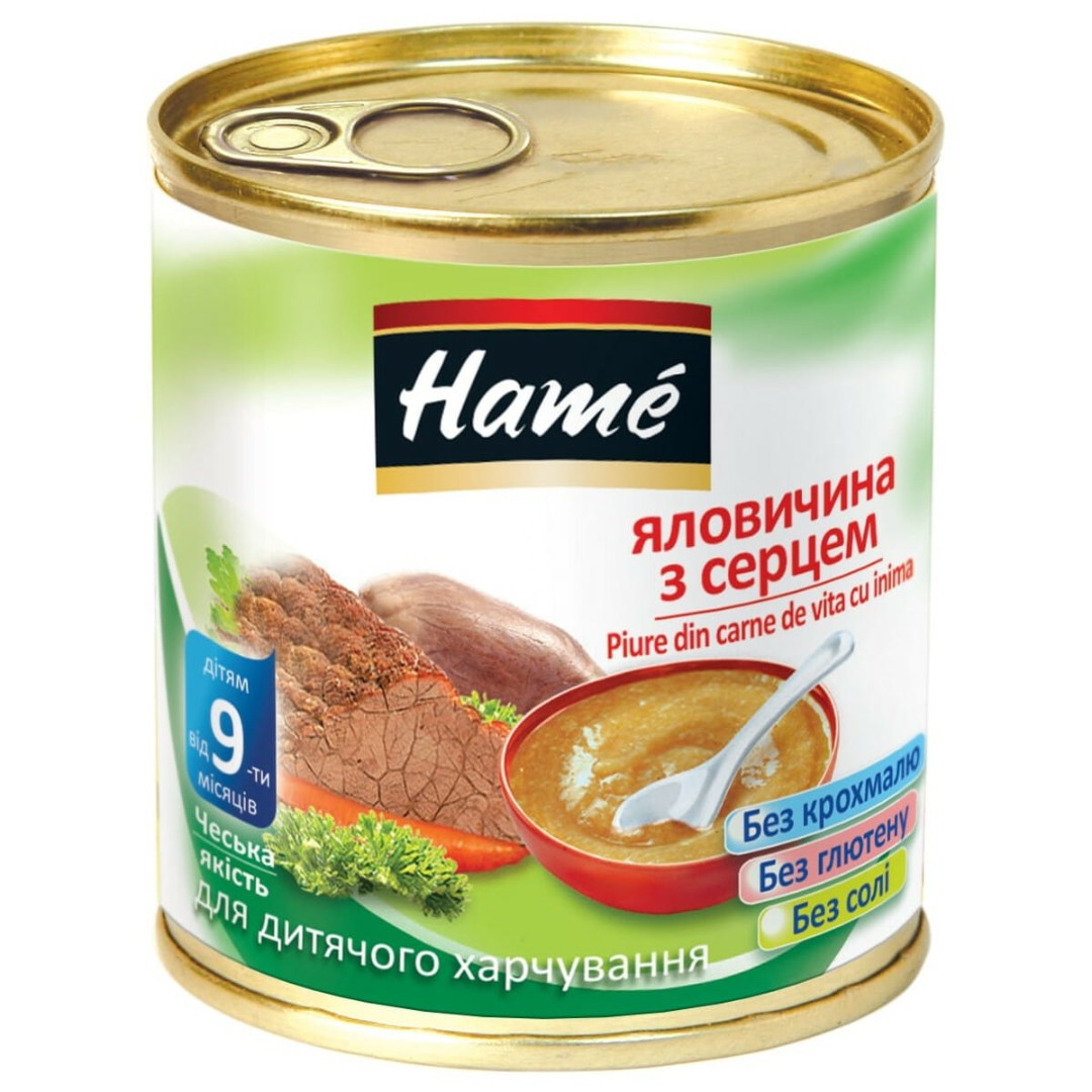 *Пюре Hame яловичина з серцем 100 г