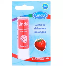 *Помада Lindo гигиеническая детская для губ Клубничка 4,5 г