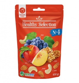 *Суміш горіхів та фруктів №4 Healthy Selection(без сахара) WINWAY 100г
