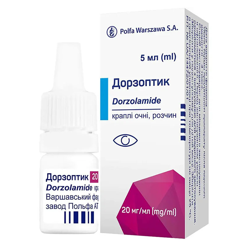 Дорзоптик краплі очні 20 мг/мл по 5 мл у флаконі 1 шт.