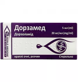 Дорзамед краплі очні 2% по 5 мл у флаконі