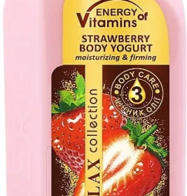 *Крем-йогурт Смачні секрети Полуничний для тіла омолоджуючий для схуднення при розтяжках 260 мл