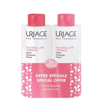 *Вода Uriage міцелярна термальна для комбінованої та жирної шкіри обличчя 500 мл х 2 шт