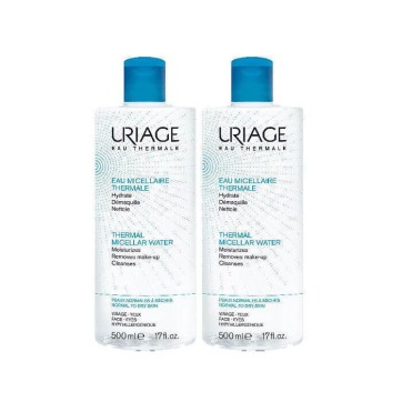 *Вода Uriage міцелярна термальна для нормальної та сухої шкіри обличчя 500 мл х 2 шт