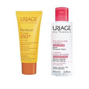 *Набір Uriage Барьесан Крем Сонцезахисний SPF50 + 50 мл+Вода міцелярна термальна 100 мл