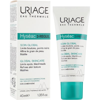 *Набір Uriage Ісеак 3-Regul тонал. унів. догляд SPF30 40мл+Вода міцел. терм. д/жирн. Та комб. шкіри 100мл