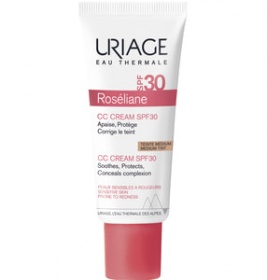 *Крем Uriage Розельян сонцезахисний для обличчя CC Cream SPF30 від почервоніння 40 мл