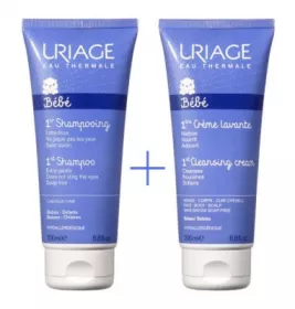 *Набір Uriage Перший екстра м'який шампунь для дітей та немовлят 200мл+BEBE 1-й Очищуючий крем 200мл