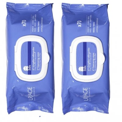 *Набір Uriage BEBE 1-ші  Очищуючі серветки №70*2шт