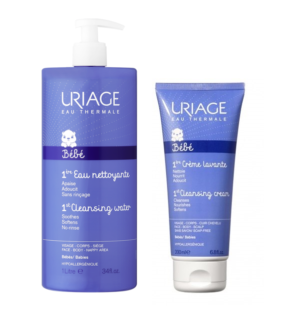 *Набор Uriage BEBE 1-ая Очищающая вода 1л+BEBE 1-ый Очищающий крем 200мл *Набор Uriage BEBE 1-ая Очищающая вода 1л+BEBE 1-ый Очищающий крем 200мл