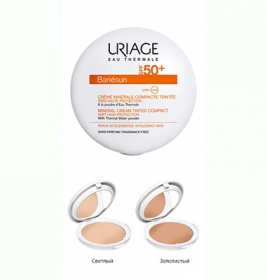 *Крем-пудра Uriage Барьесан Солнцезащитная минеральная SPF50+ тон золотистый 10 г