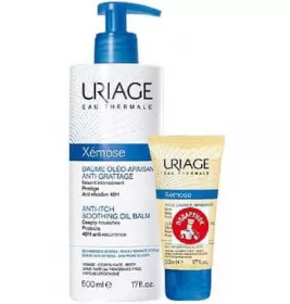 *Набір Uriage Ксемоз (Бальзам-масло заспокійливий, що пом'якшує свербіж 500 мл + Ксемоз заспокійливе очищуюче масло 50 мл)