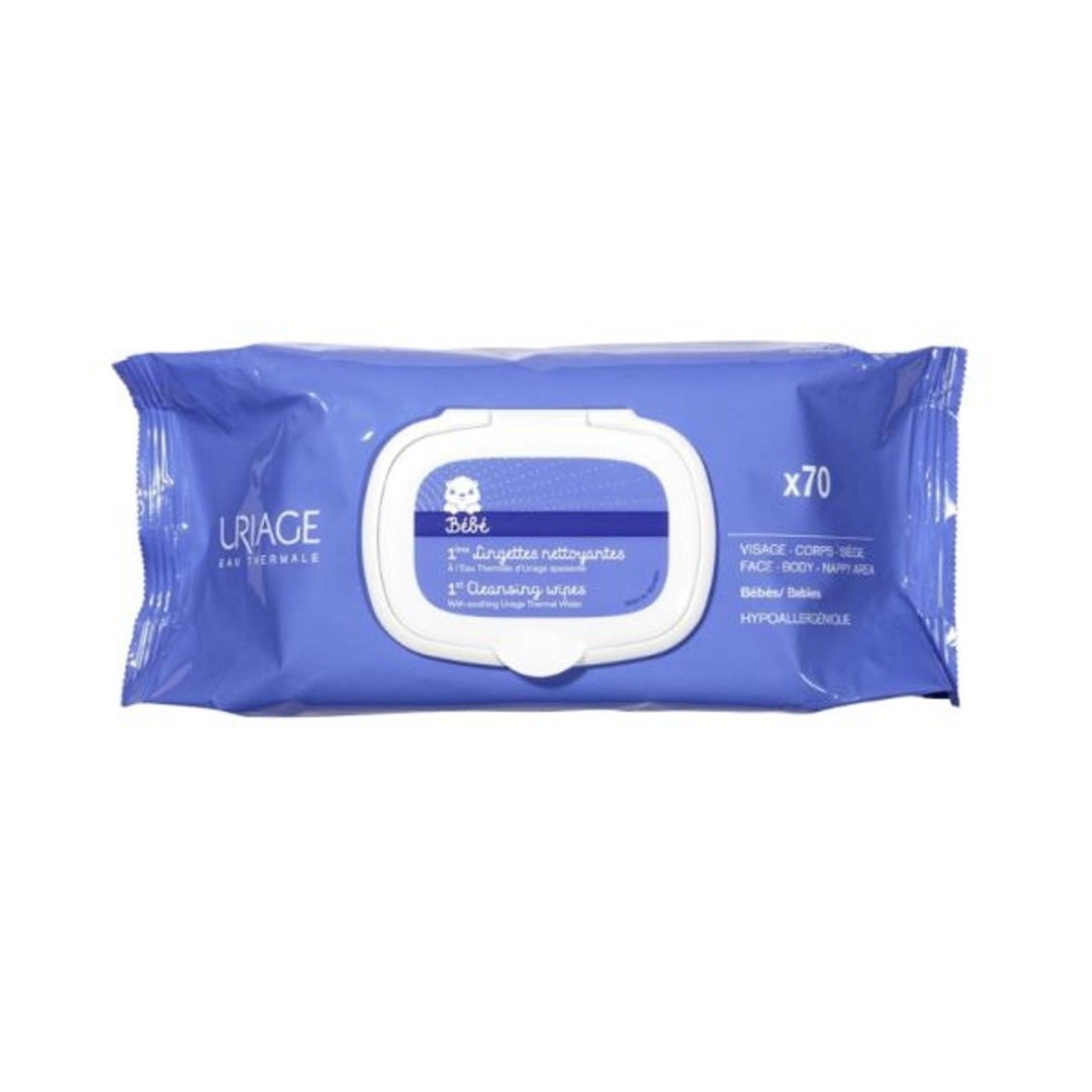 *Серветки вологі Uriage BEBE 1-і очищуючи №70