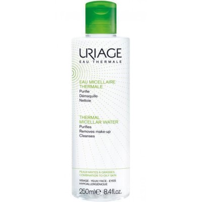 Вода Uriage міцелярна термальна для комбінованої і жирної шкіри обличчя 250 мл