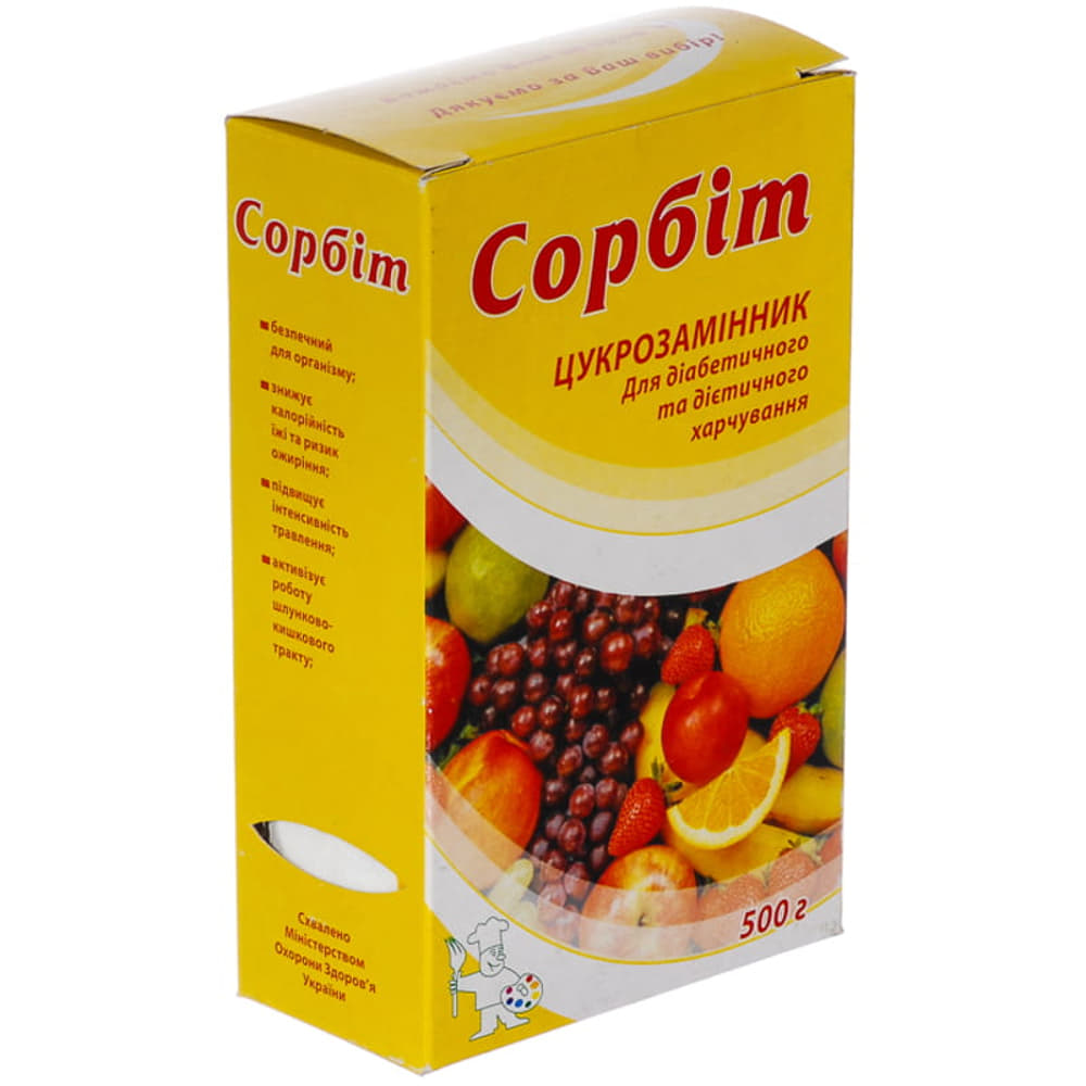 Сорбіт харчовий порошок по 500 г у пачці 1 шт.
