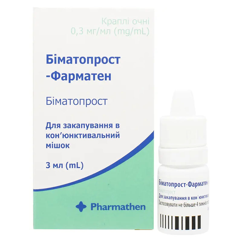 Биматопрост-Фарматен капли глаз.0,3мг/мл 3мл №1 фл.-кап.