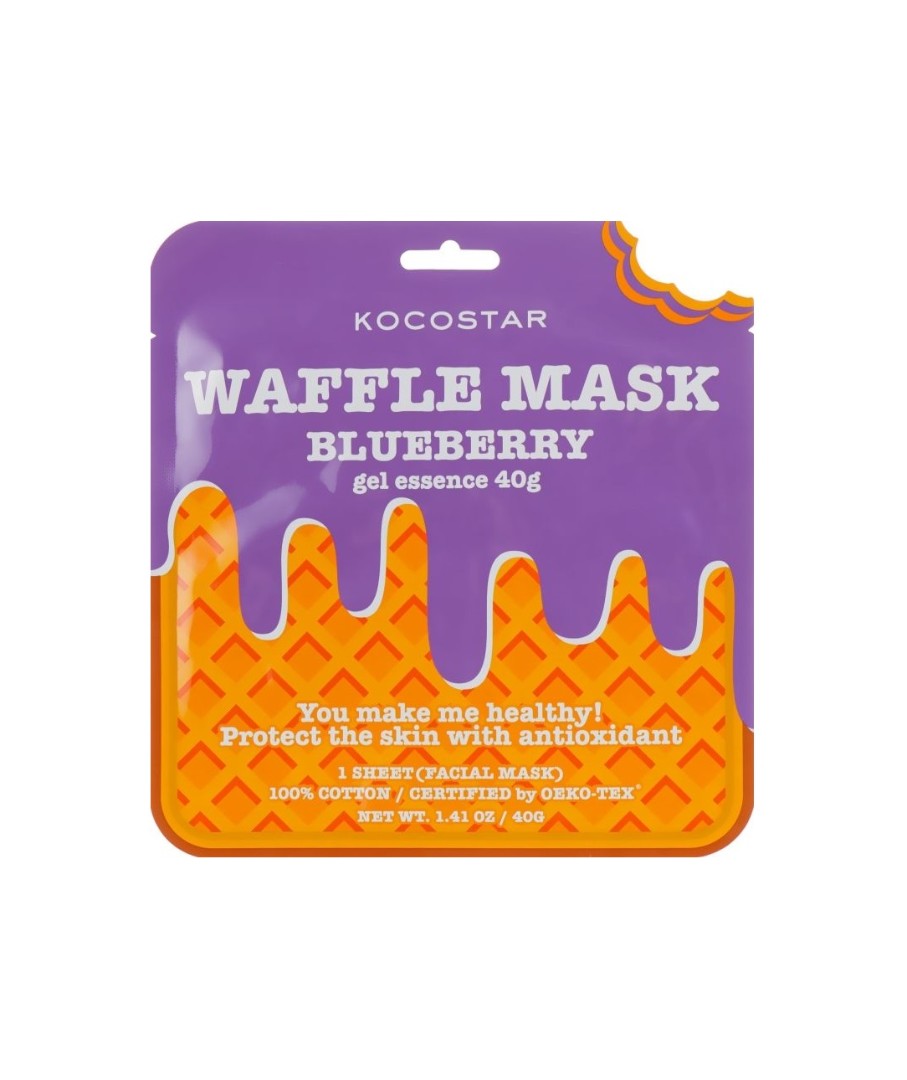 *Маска Kocostar вафельная протизапальна Чорнична насолода для обличчя
