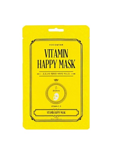 *Маска Kocostar Vitamin Happy Mask Антиоксидантная с Витаминами для сияния кожи *Маска Kocostar Vitamin Happy Mask Антиоксидантная с Витаминами для сияния кожи
