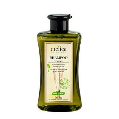 Шампунь Melica Organic Великий об'єм з кератином та екстрактом меду 300 мл