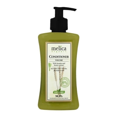 Бальзам-кондиціонер Melica Organic Великий об'єм з кератином та екстрактом меду 300 мл