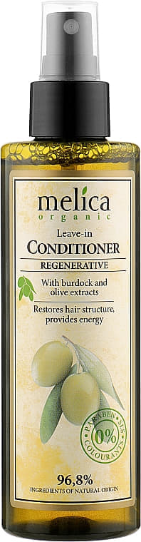 Кондиціонер Melica Organic Регенеруючий для волосся з екстрактами лопуха і оливок 200 мл