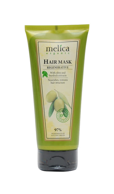 Маска Melica Organic Регенеруюча для волосся з екстрактами лопуха та оливок 200 мл