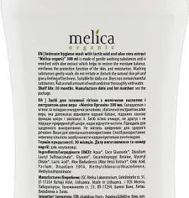 Засіб Melica Organic Для інтимної гігієни з молочною кислотою та екстрактом алое 300 мл
