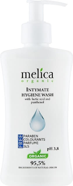 Засіб Melica Organic Для інтимної гігієни з молочною кислотою та пантенолом 300 мл