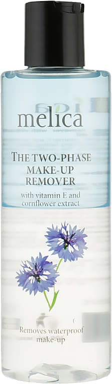 Засіб Melica 2-Фазний для зняття макіяжу з вітаміном Е та екстрактом волошки 200 мл