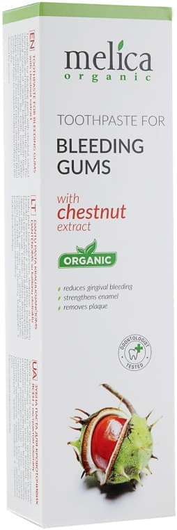 *Зубная паста Melica Organic Для кровоточащих десен c экстрактом каштанa 100 мл