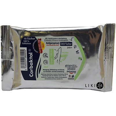 *Део-Серветки Corbaktol з антиперспирантом №10