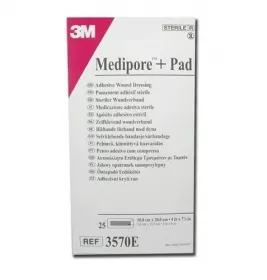 Повя'зка адгезивна для закриття ран 10х20см Medipore+Pad(3570E)